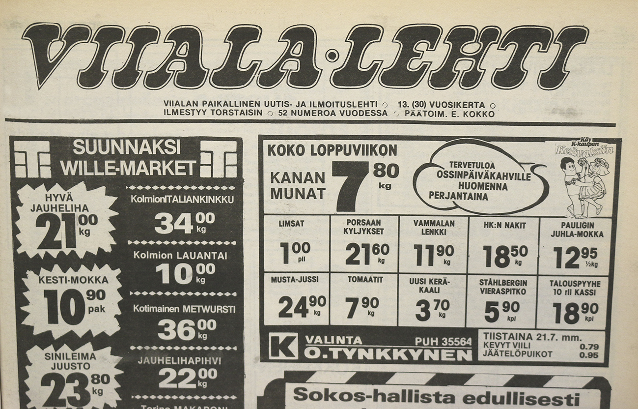 Viiala-Lehti 13.1.1983: Pallokentän laajennukseen tänä vuonna